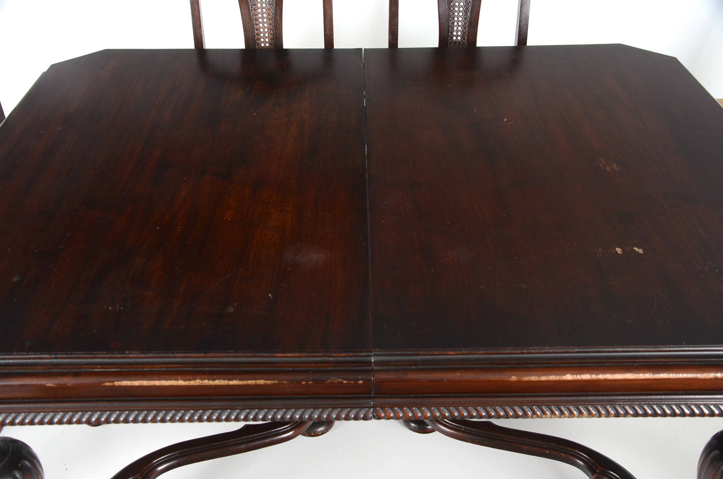 1920s Jacobean Style Dining Table and Six Chairs