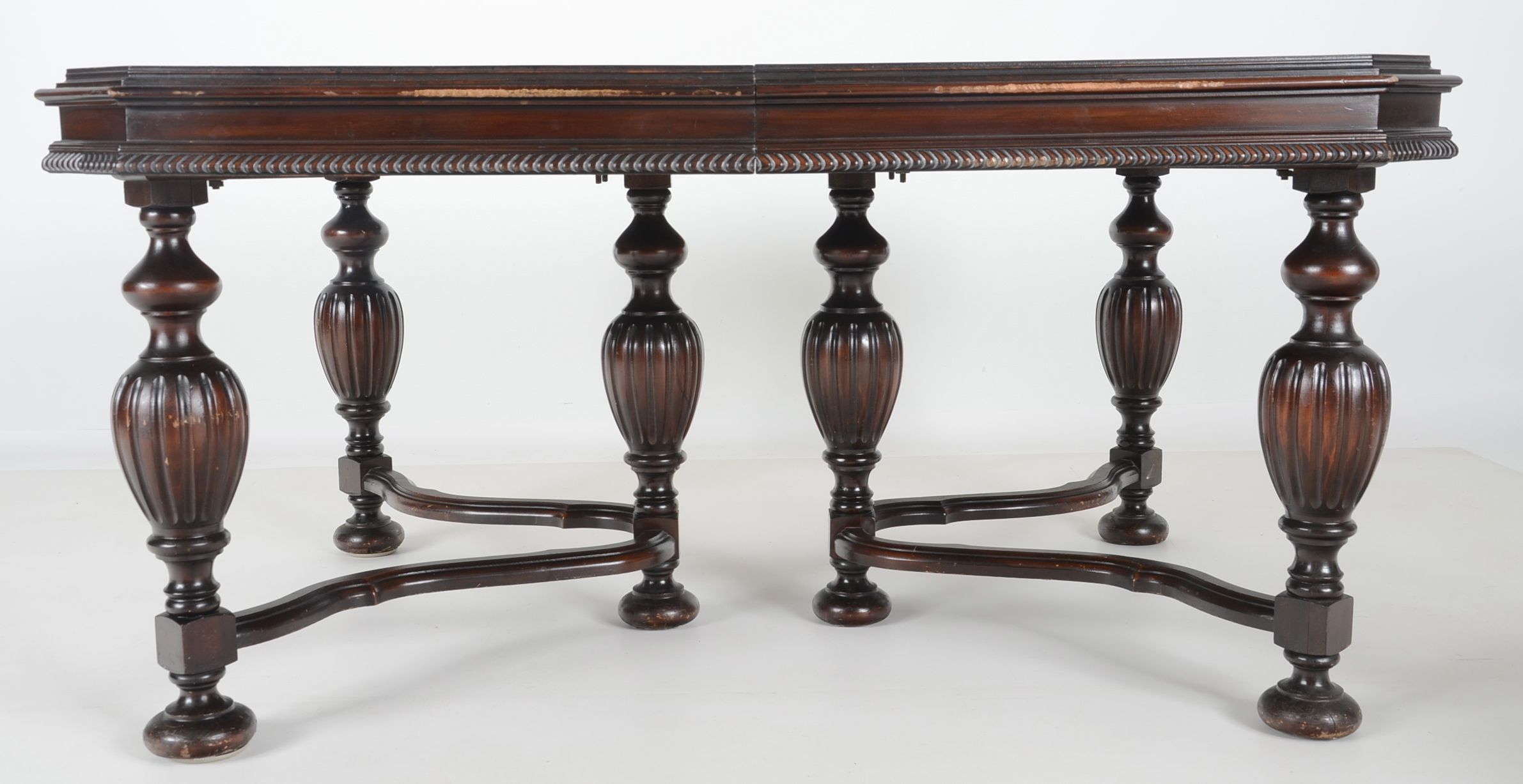 1920s Jacobean Style Dining Table and Six Chairs