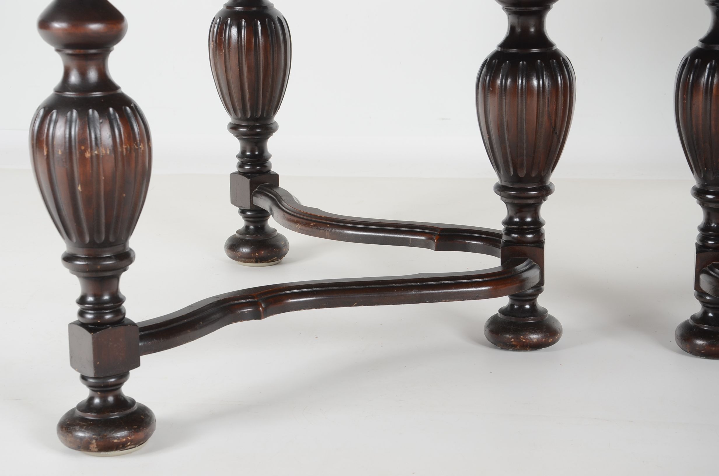 1920s Jacobean Style Dining Table and Six Chairs