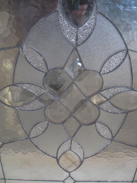 Beveled Glass Fire Screen