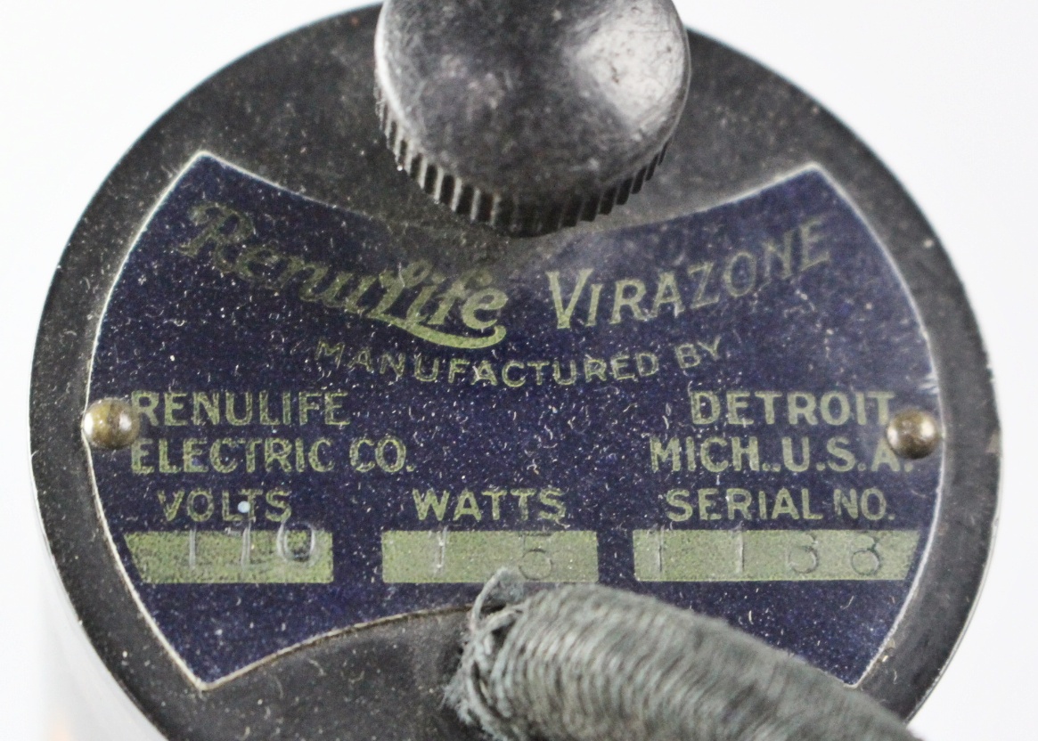 1920-30s Renulife Virazone Ultra Violet Medical Quack Machine