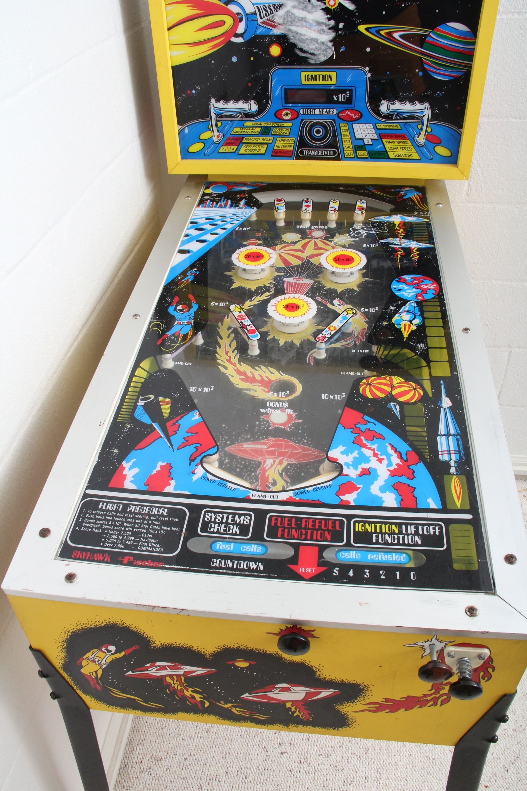 Vintage 1977 Skyhawk Pinball Machine