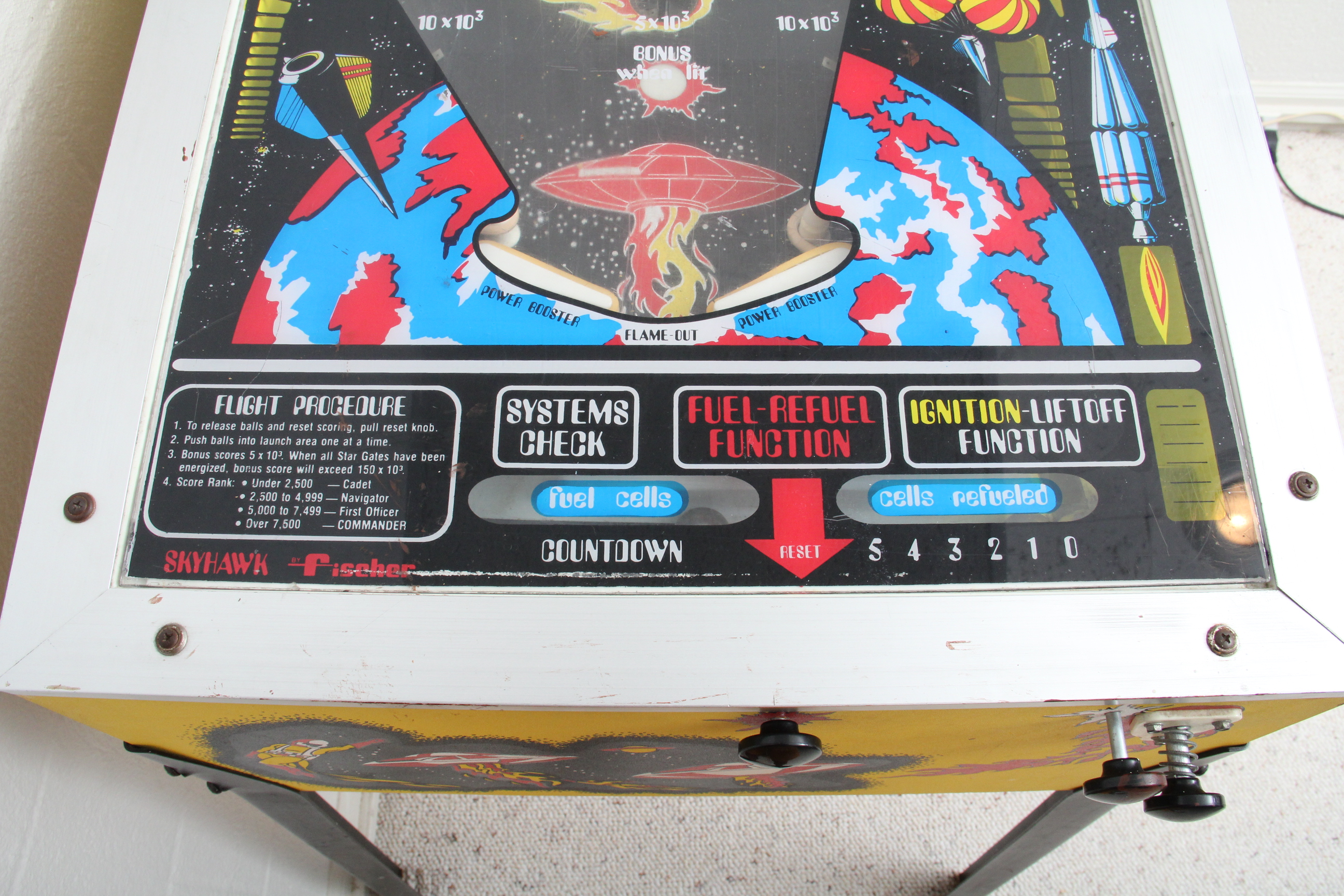 Vintage 1977 Skyhawk Pinball Machine