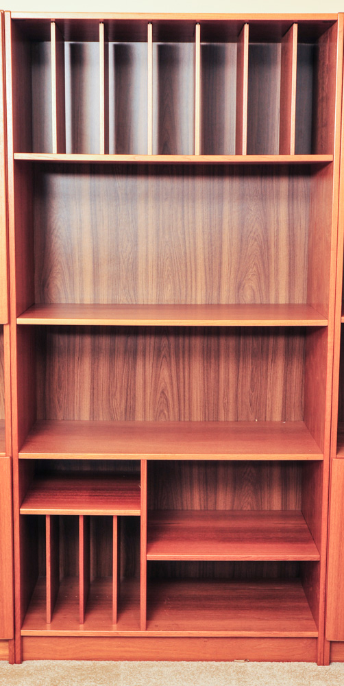 Danish Modern Teak Three-Piece Shelving and Display Unit