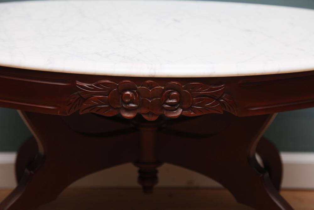 Pelham Shell & Leckie Italian Marble Top Coffee Table