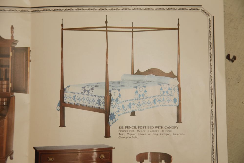 Full Size Cherry Pencil Post Bed