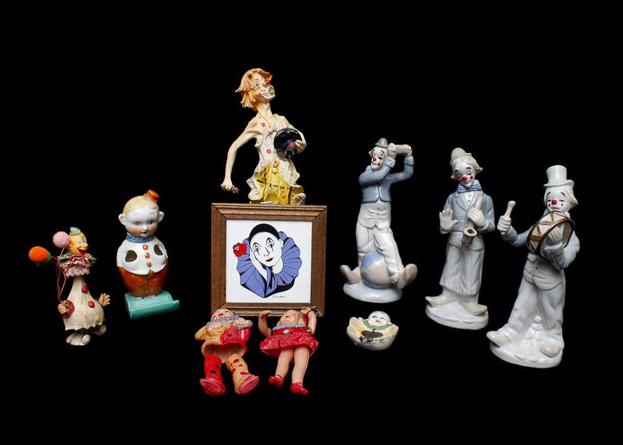 Vintage Decorative Clowns Figurines