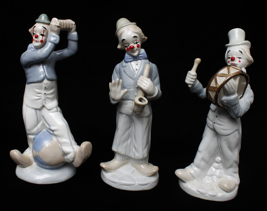 Vintage Decorative Clowns Figurines
