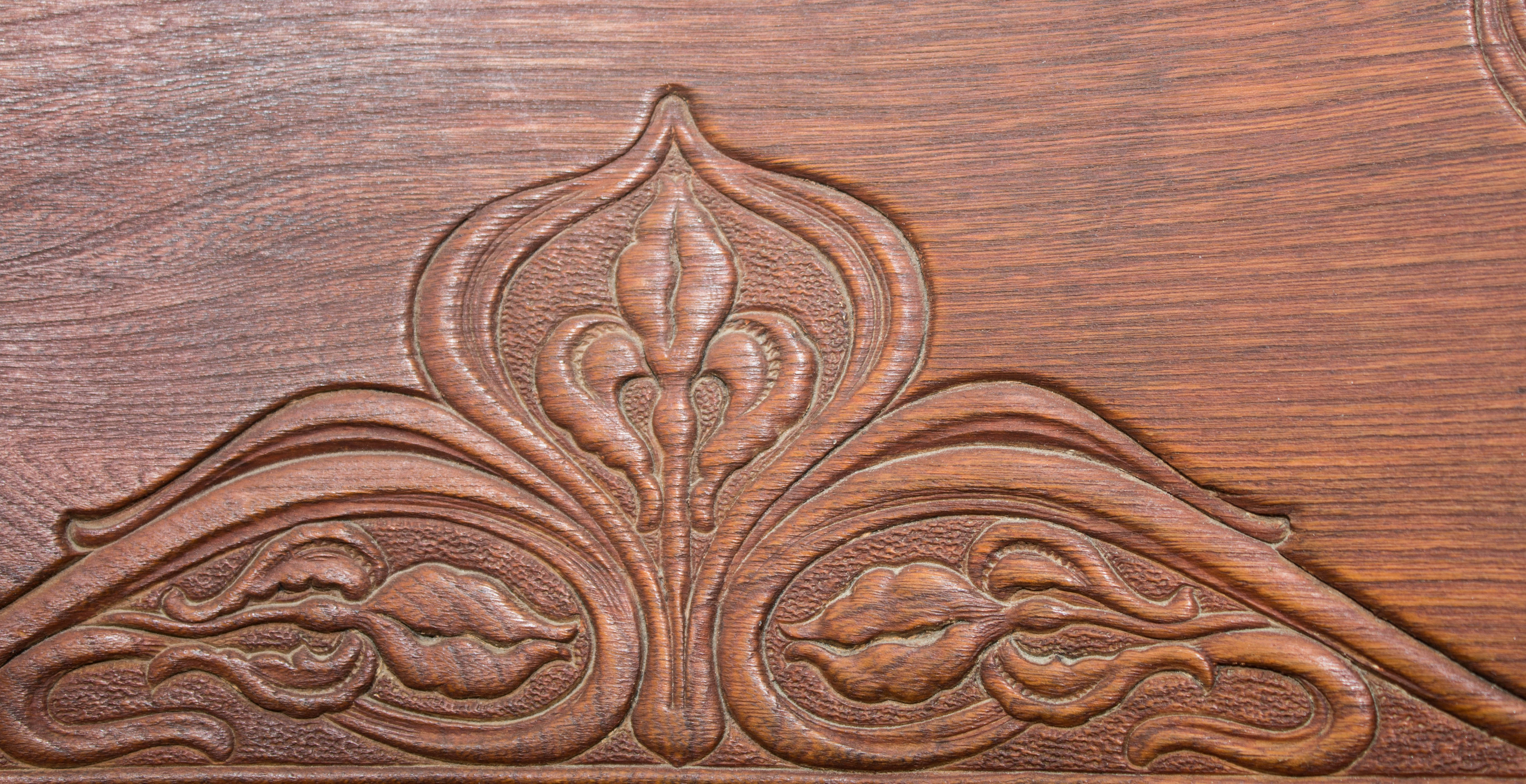 Antique Carved Oak Rocking Chair