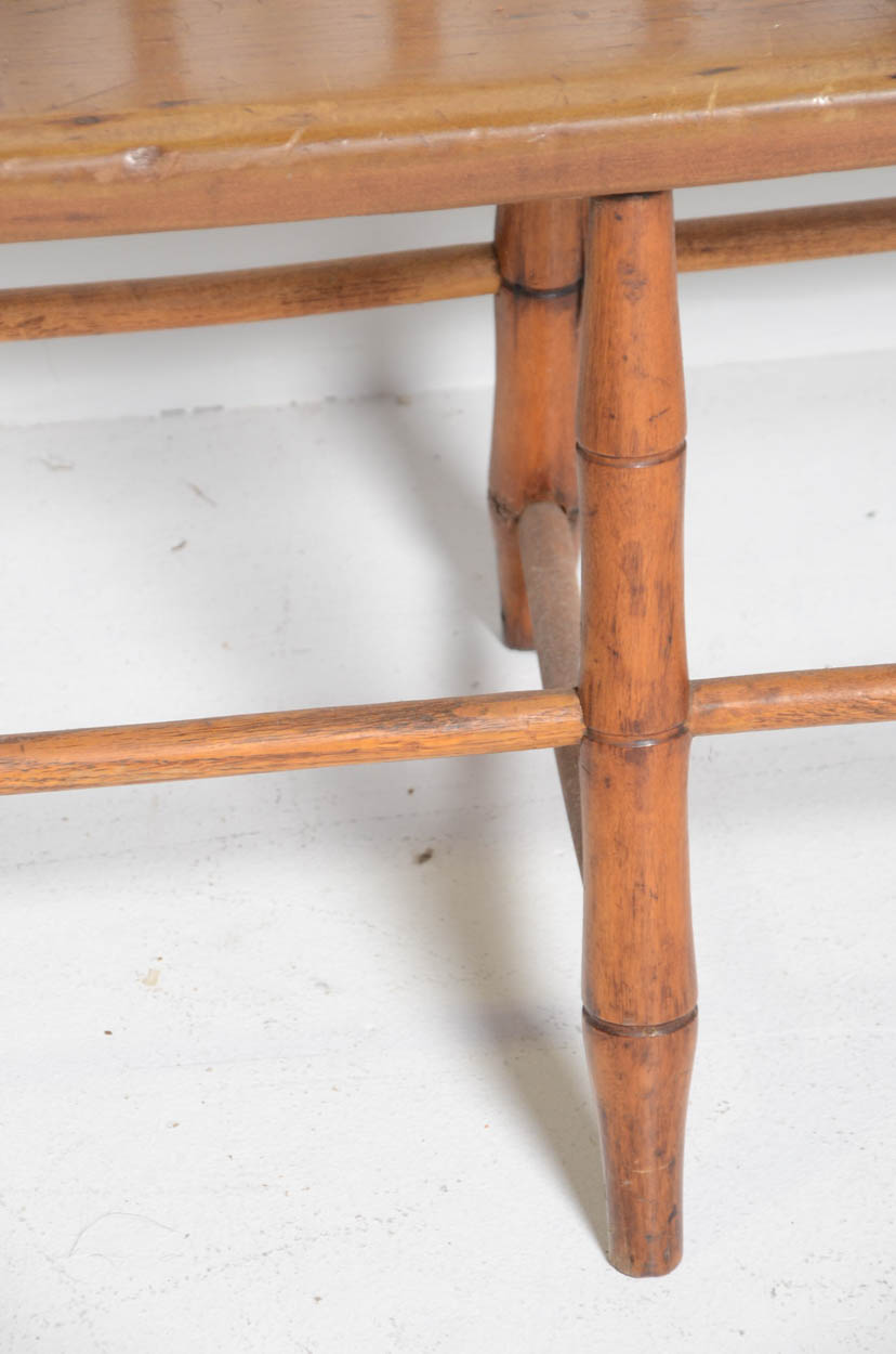 Vintage Spindle Back Train Station Windsor Bench