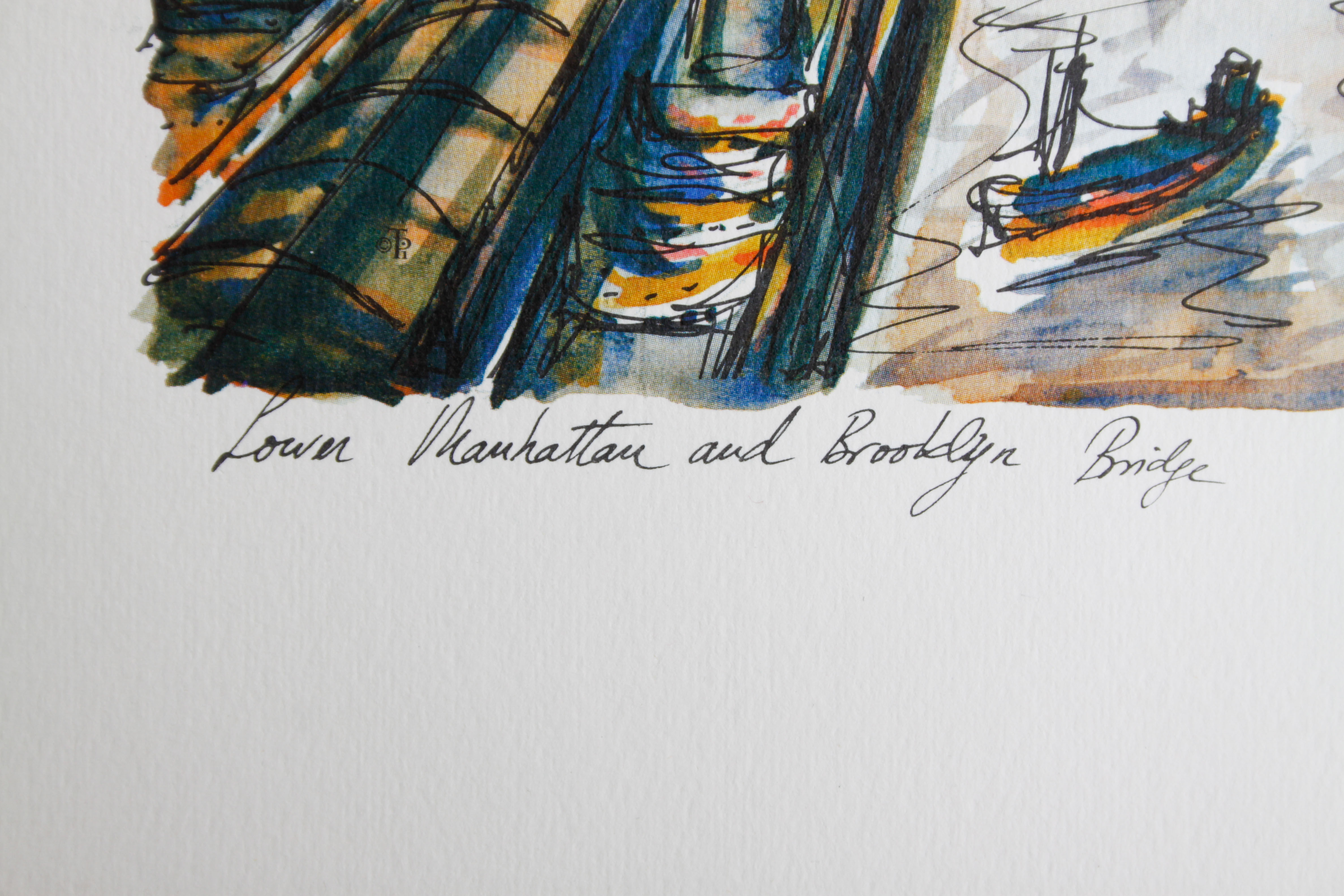 Set of Four Watercolor Prints of New York City