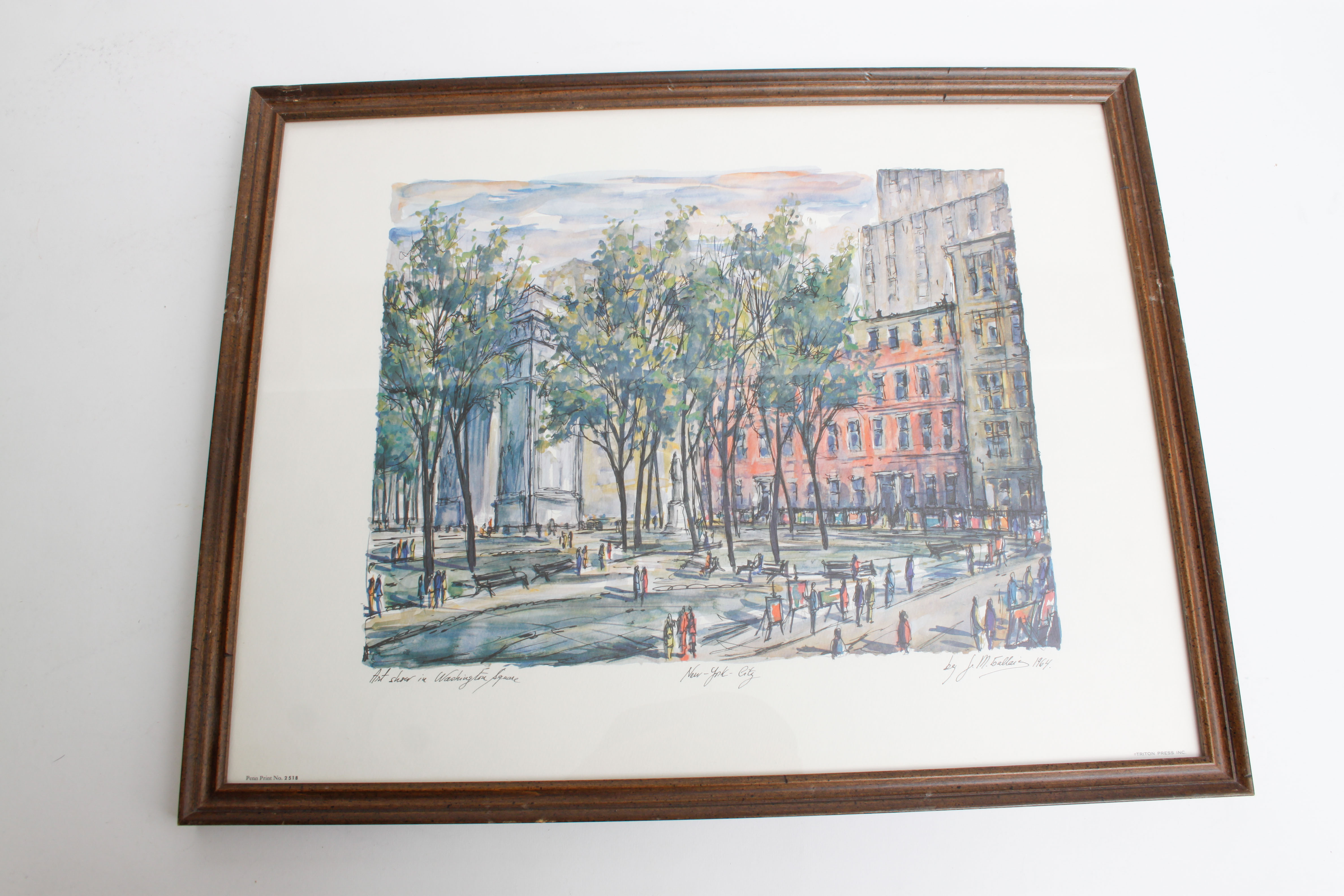 Set of Four Watercolor Prints of New York City