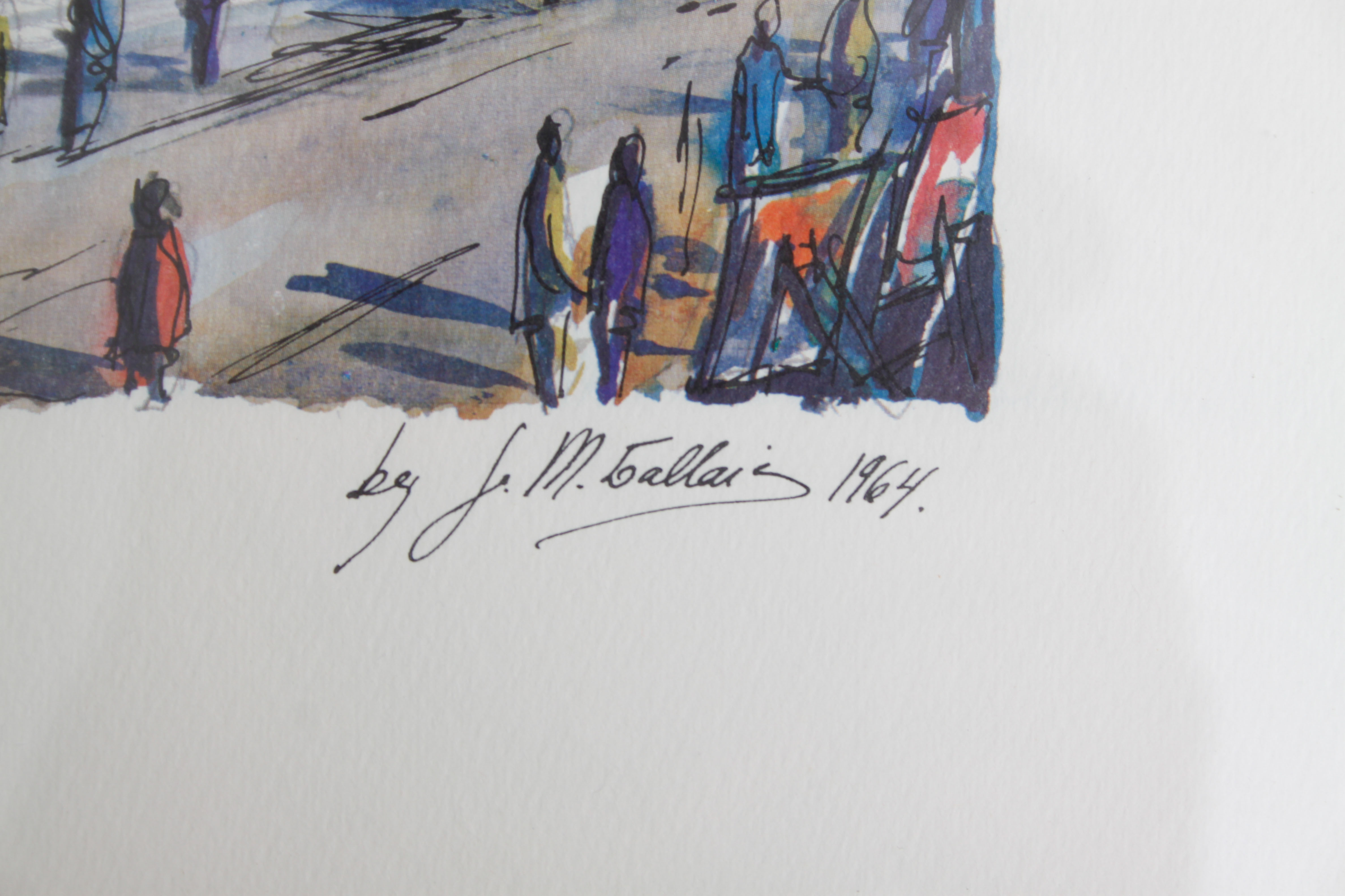 Set of Four Watercolor Prints of New York City