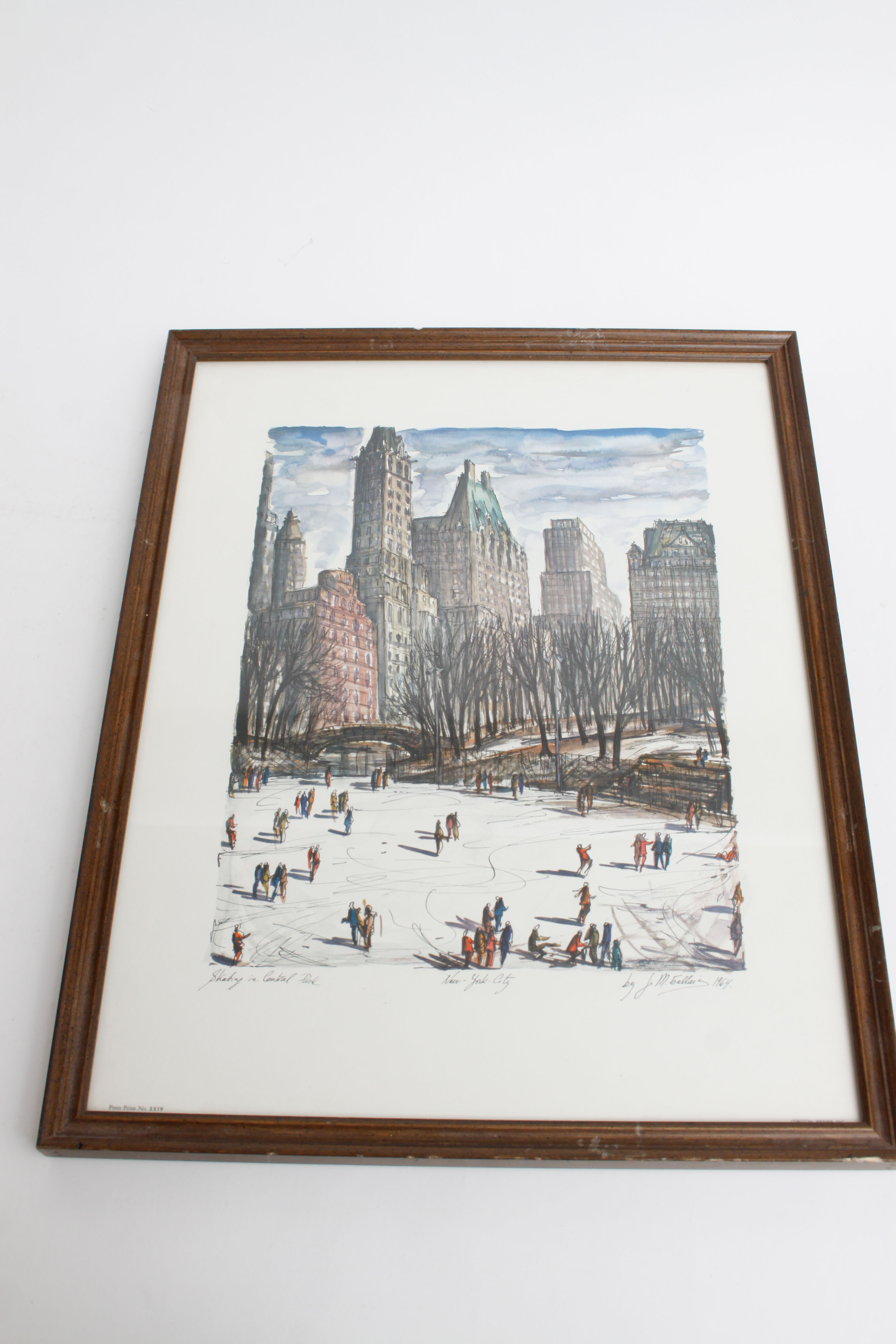 Set of Four Watercolor Prints of New York City