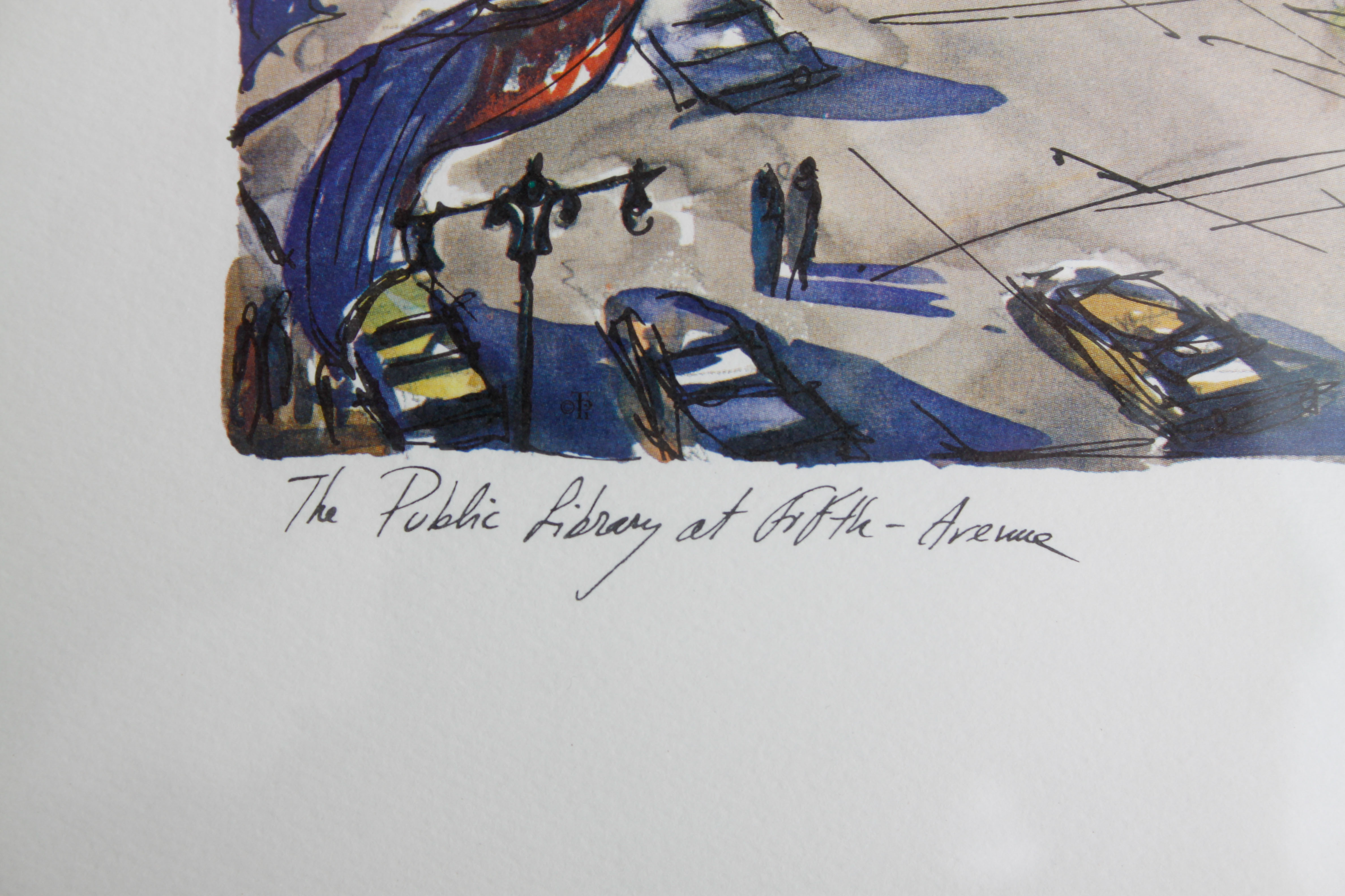 Set of Four Watercolor Prints of New York City