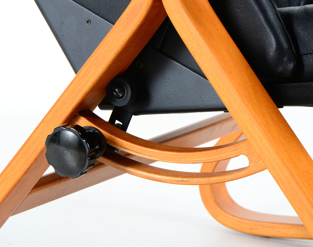 BackSaver Black Leather "Signature" Zero-Gravity Recliner Chair