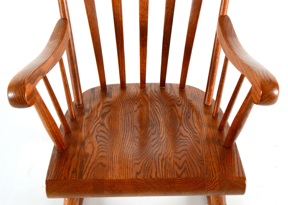 Vintage Tell City Chair Company Maple Rocking Chair Boston Rocker