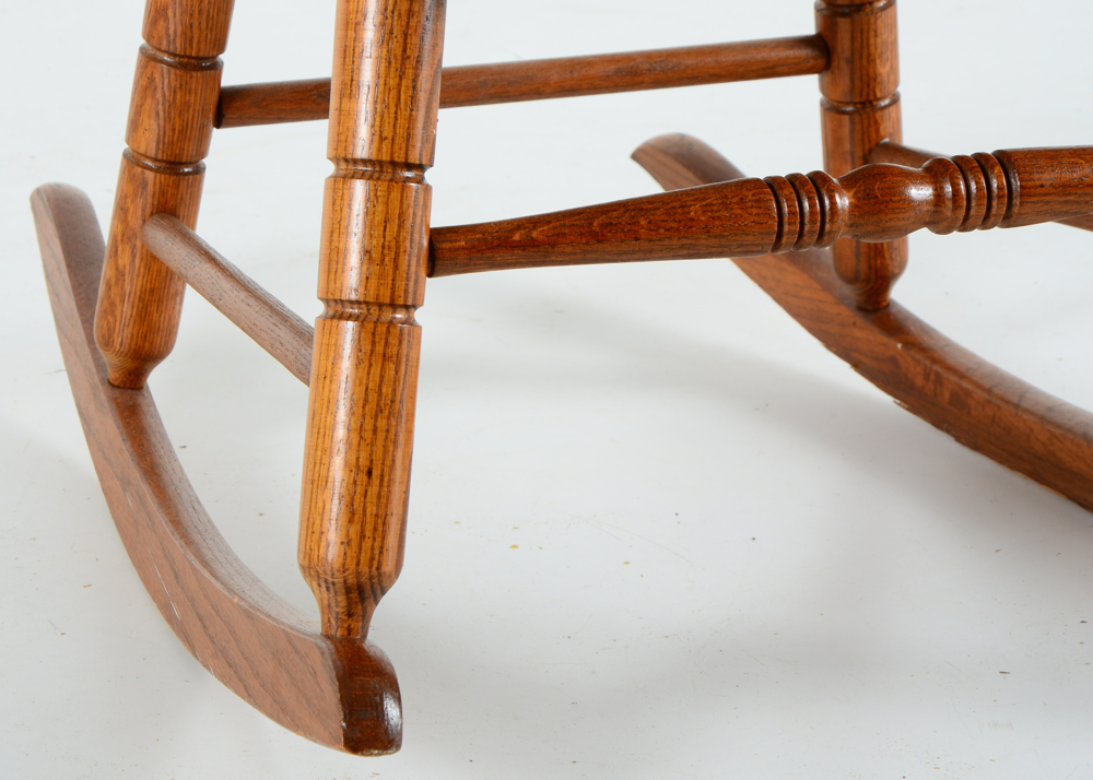 Vintage Tell City Chair Company Maple Rocking Chair Boston Rocker