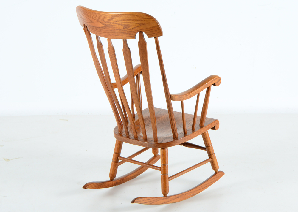 Vintage Tell City Chair Company Maple Rocking Chair Boston Rocker