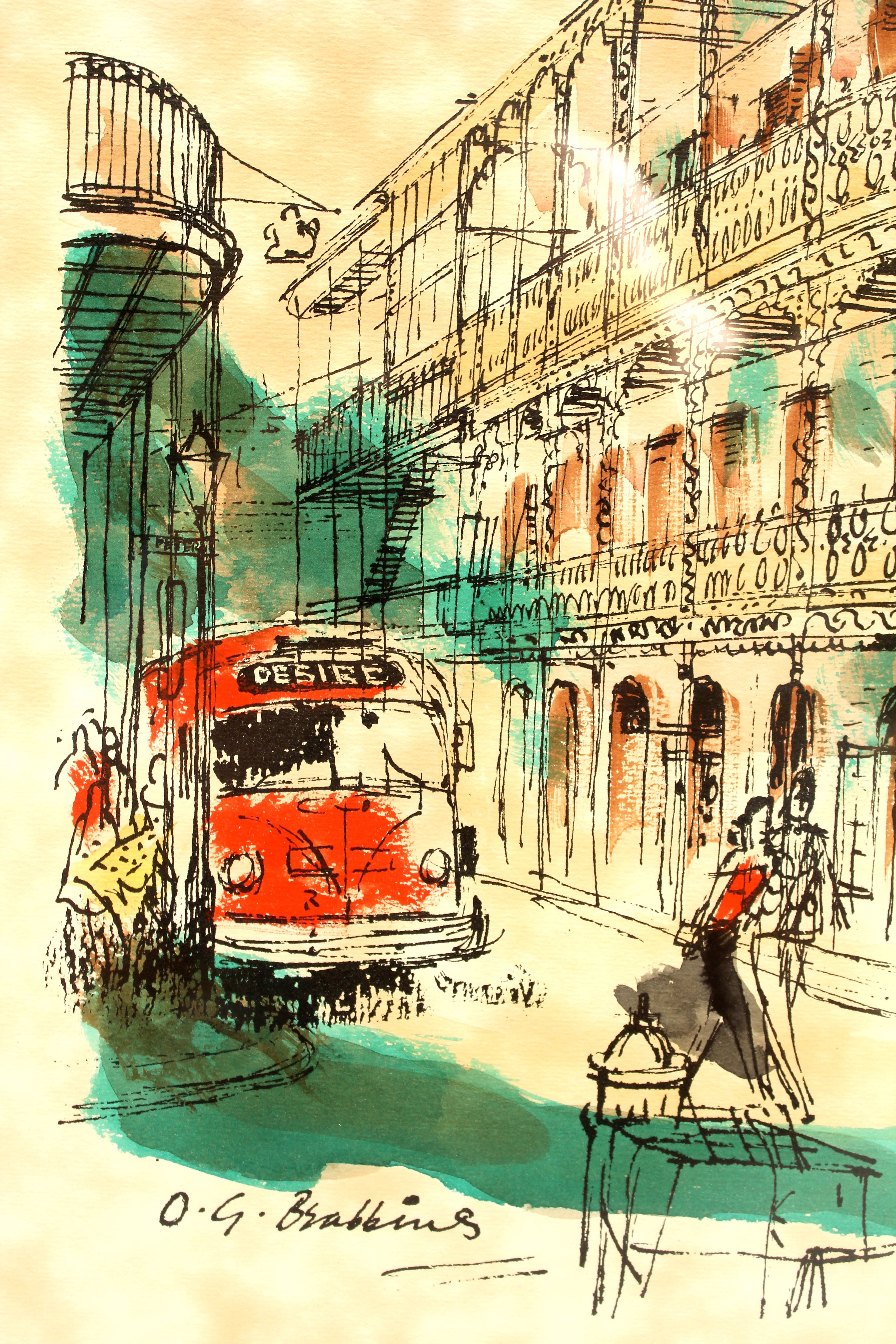 Signed Oliver G. Brabbins Print of "The House of the Artists"