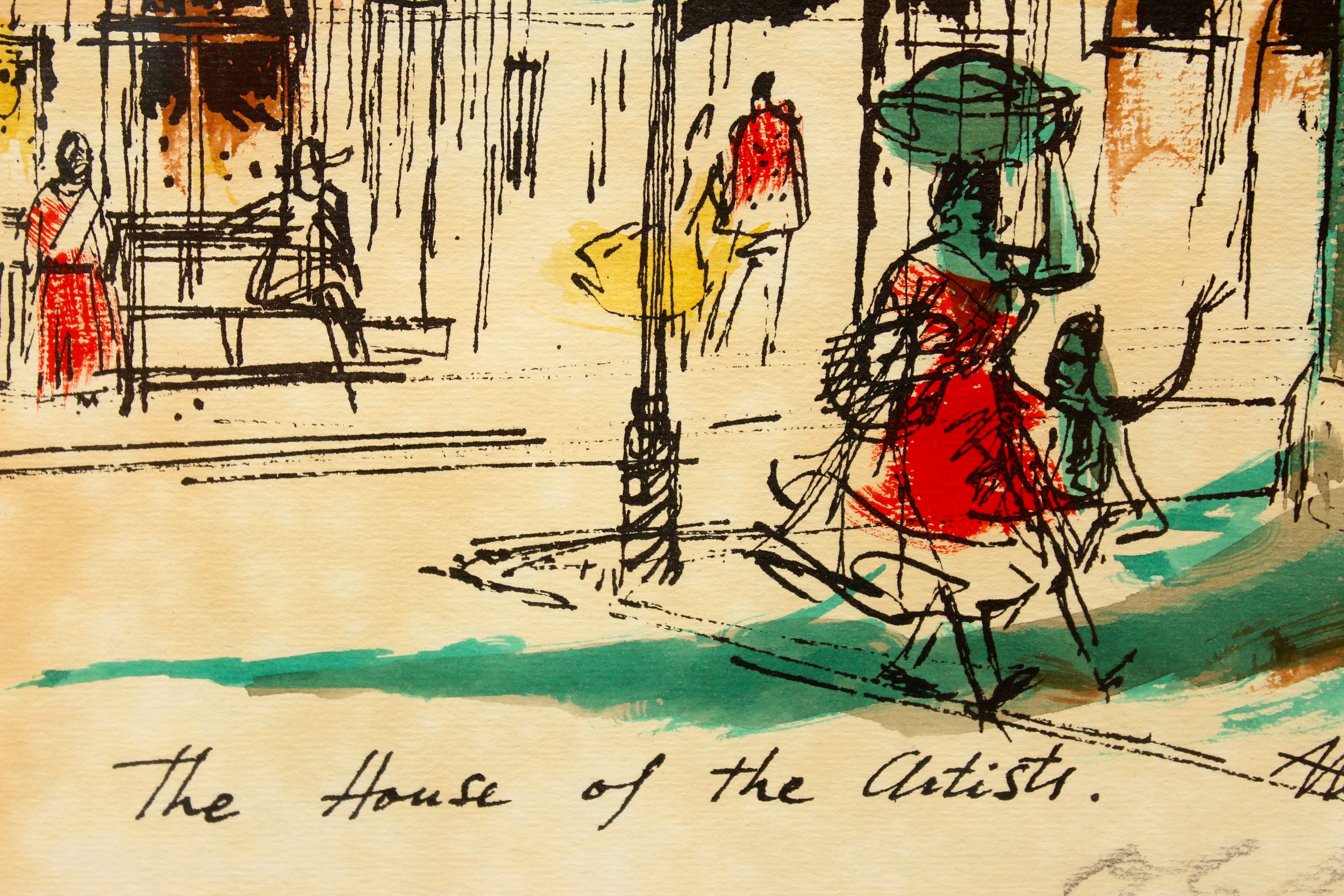 Signed Oliver G. Brabbins Print of "The House of the Artists"