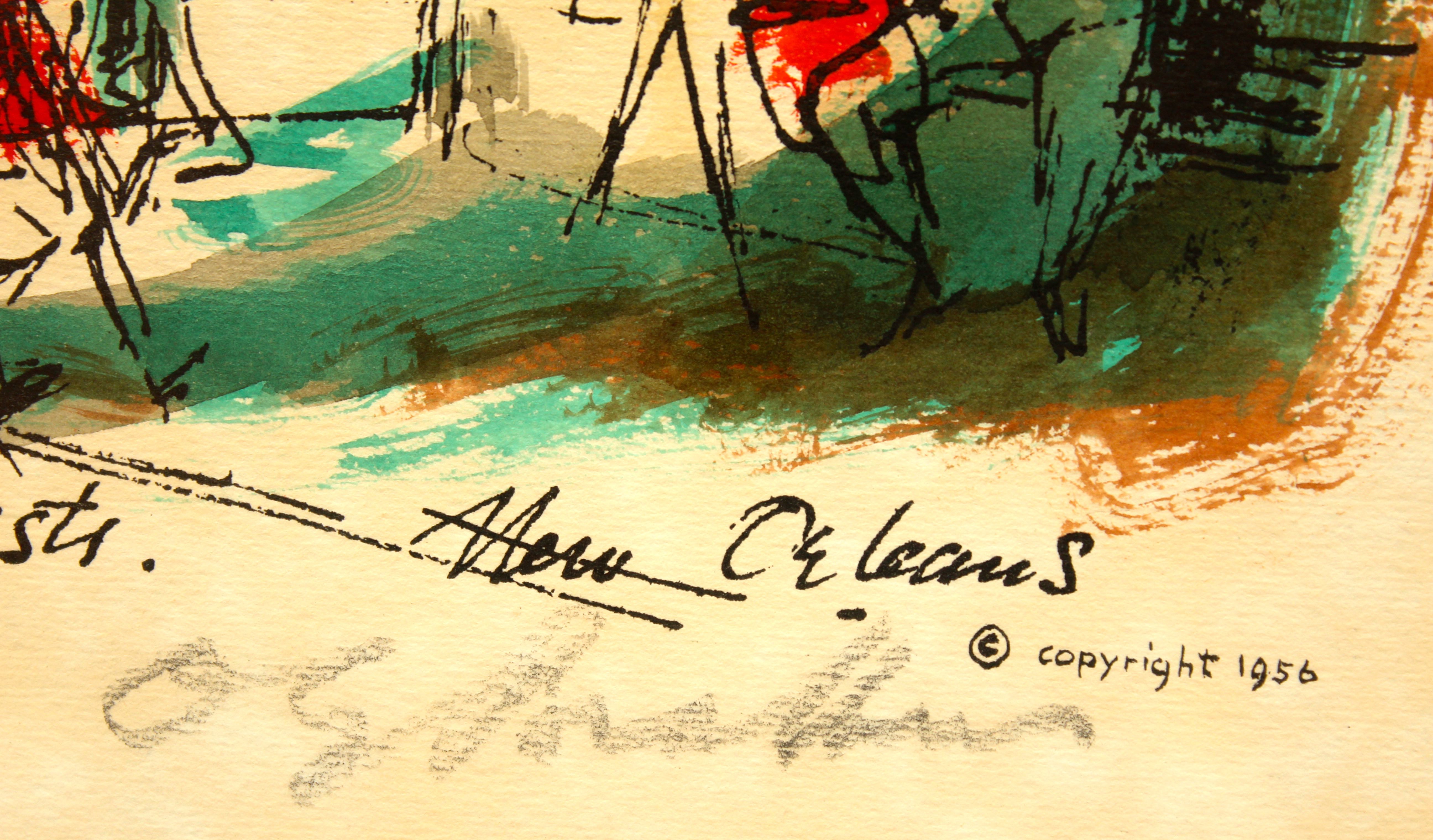 Signed Oliver G. Brabbins Print of "The House of the Artists"