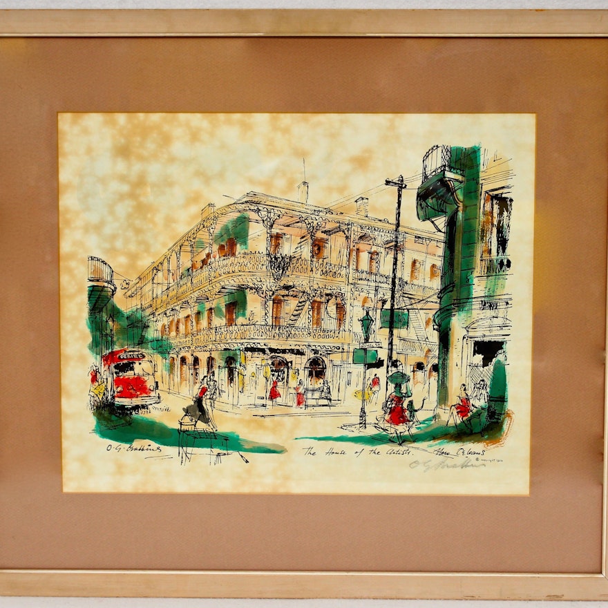 Signed Oliver G. Brabbins Print of "The House of the Artists"