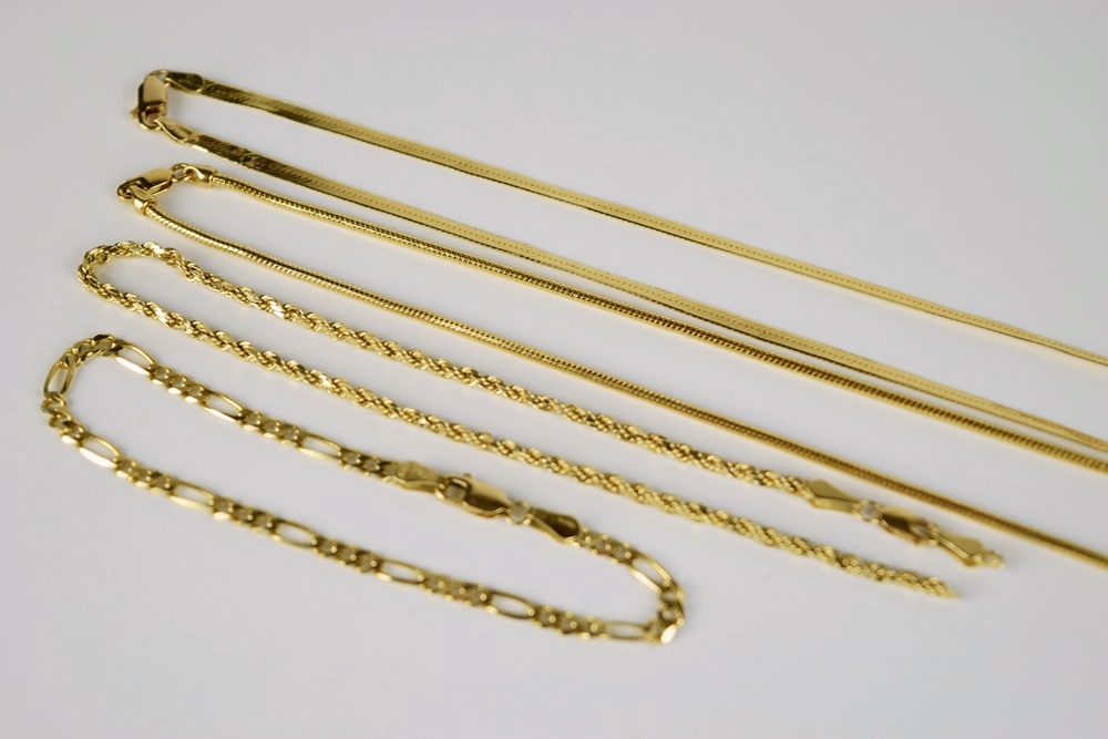 14K Yellow Gold Necklaces and Bracelets