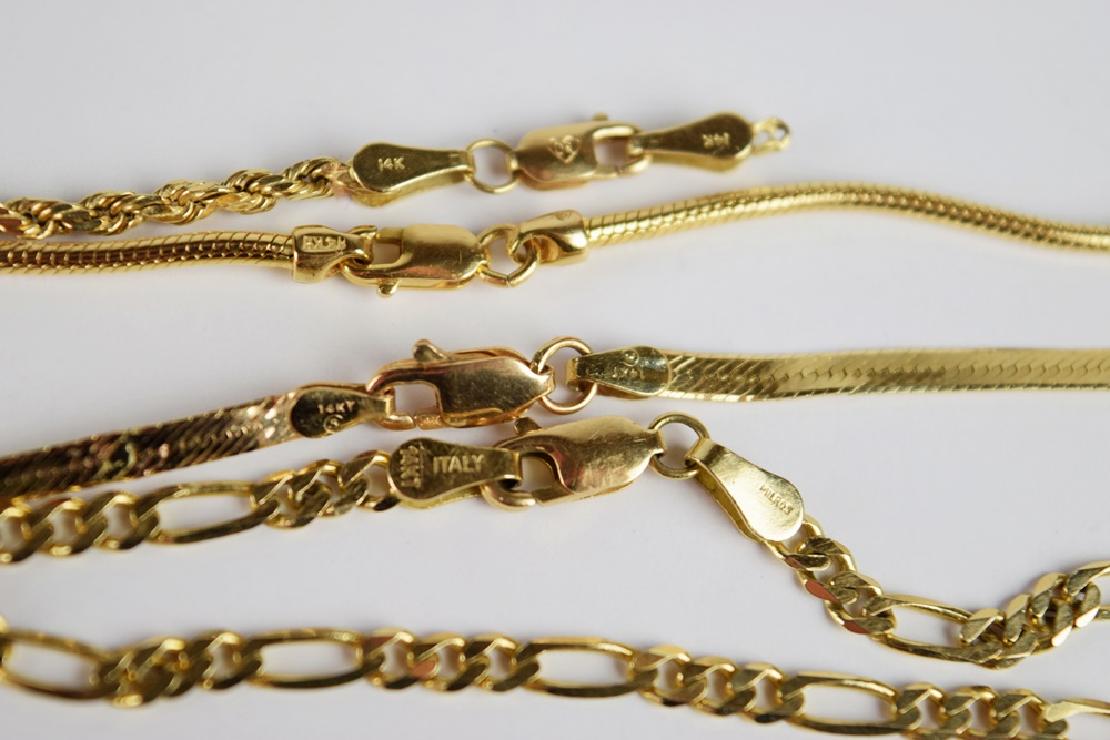 14K Yellow Gold Necklaces and Bracelets