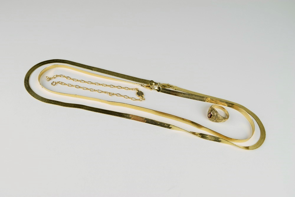 10K Yellow Gold Necklaces, Ring and Harley Bracelet