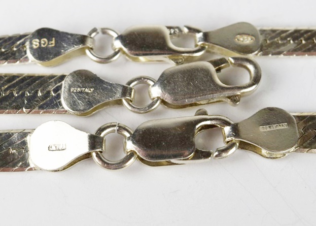 Sterling Silver Necklaces, Earrings, Pendant and Bracelet