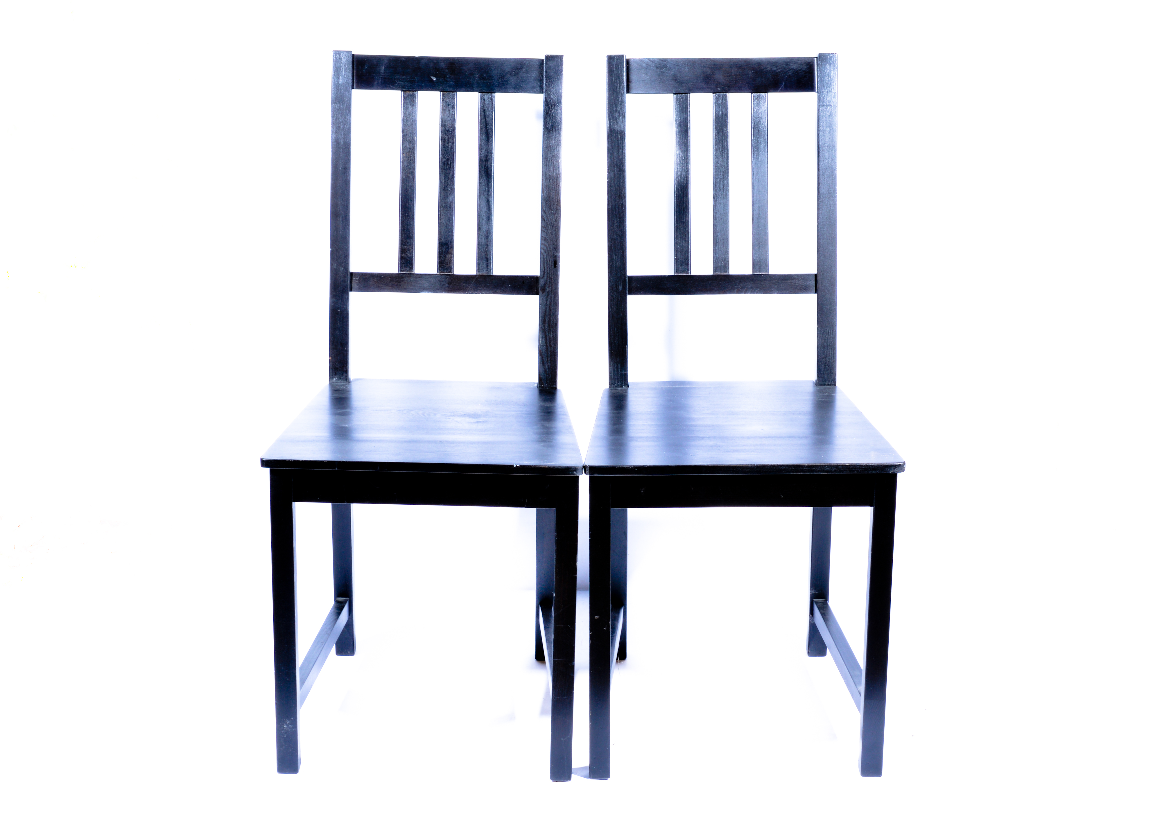 Two Black Modern Chairs