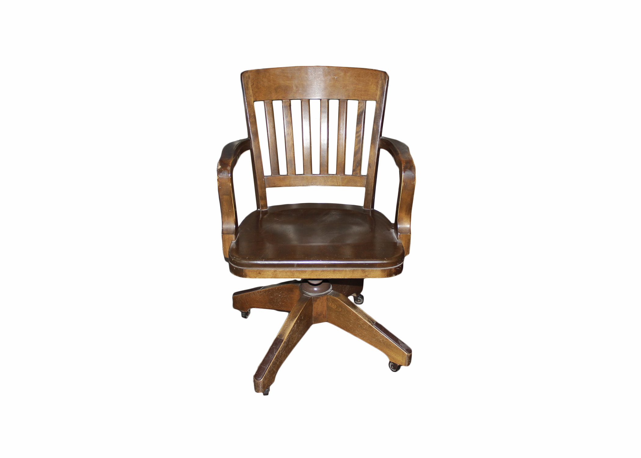 Vintage Rolling Desk Chair Used On Wall Street