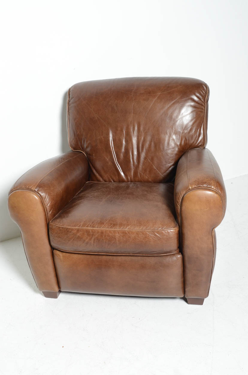 Mitchell Gold Brown Leather Recliner