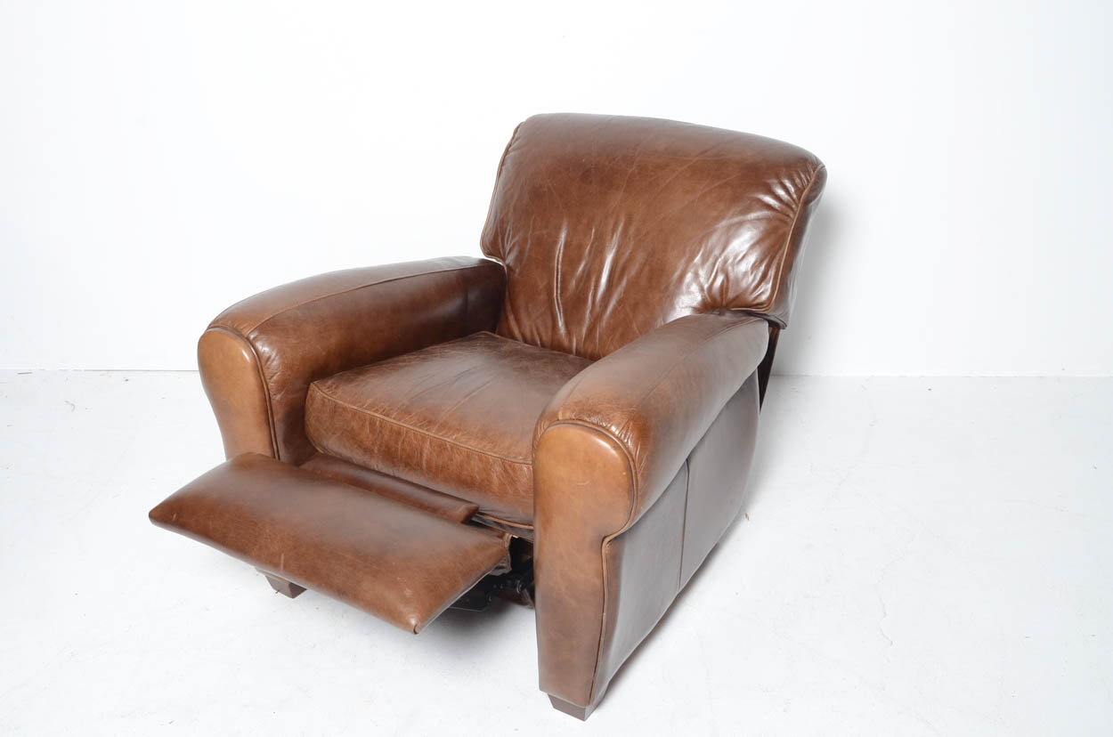 Mitchell Gold Brown Leather Recliner