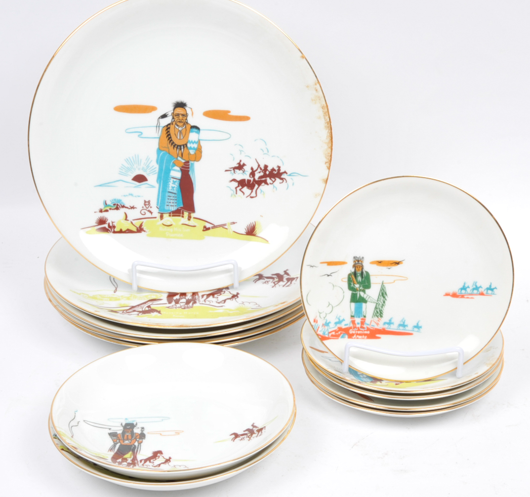 Vintage Knox Fine China Acee Blue Eagle and Bell