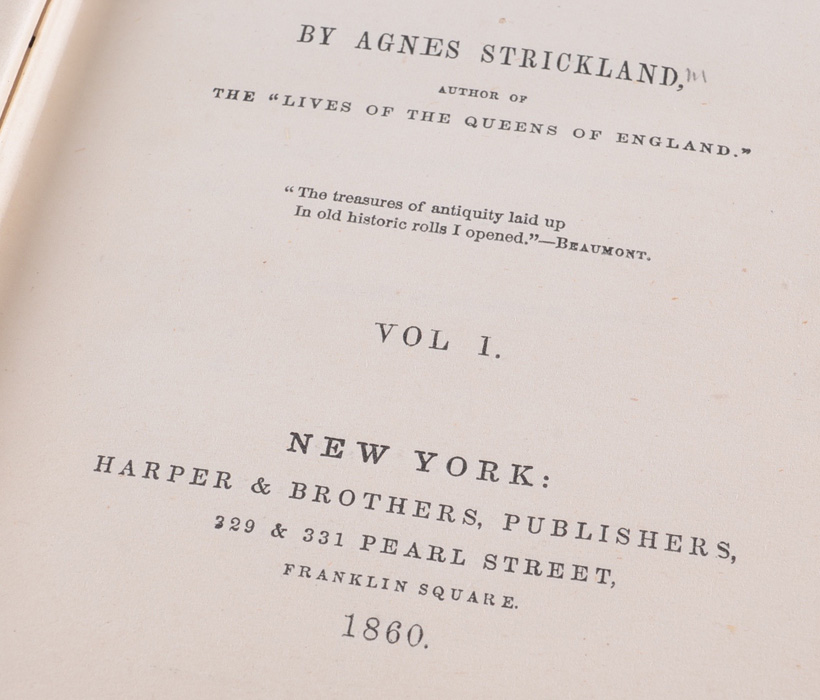 Antique "Queens of Scotland" Book Set