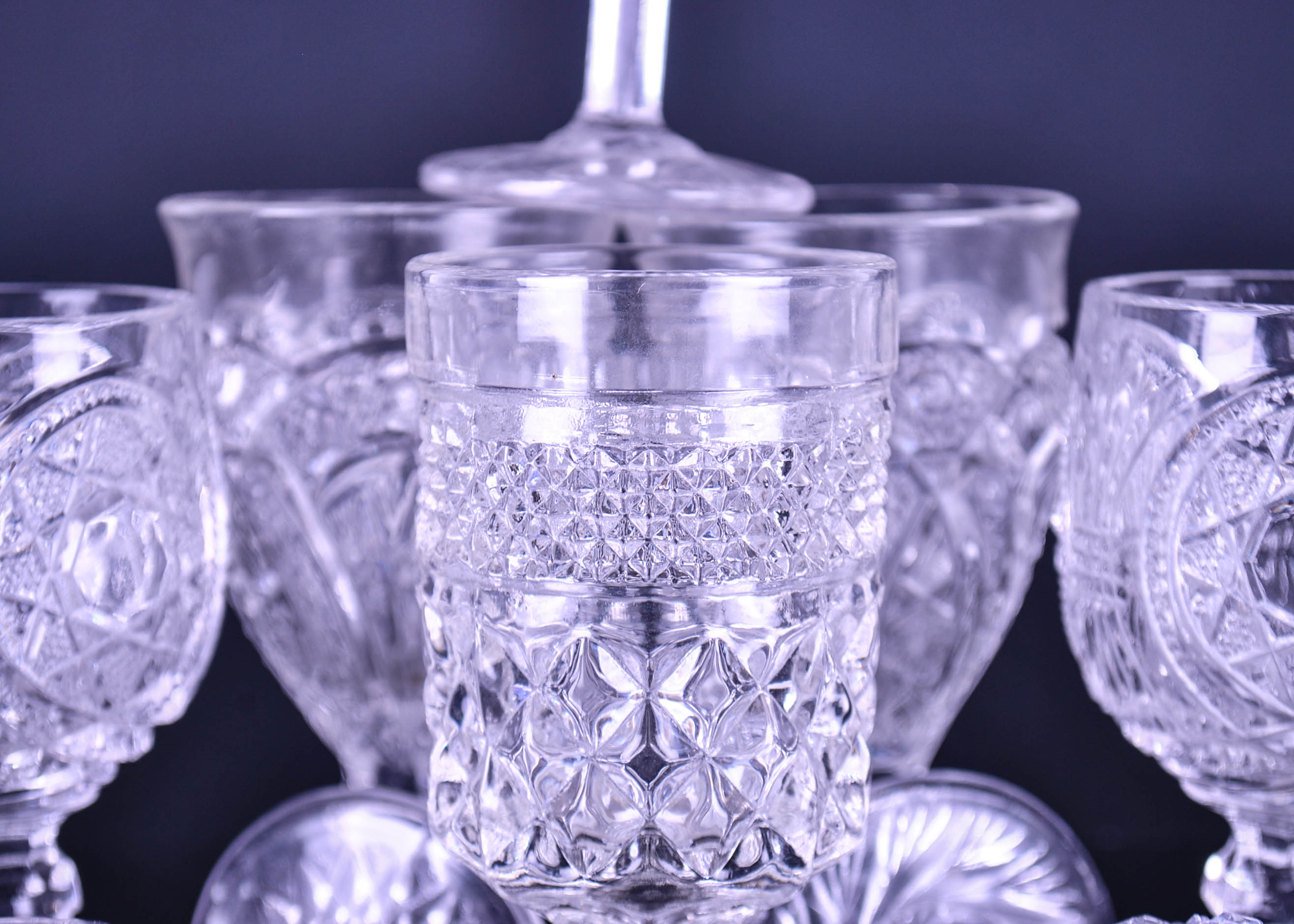 Vintage Cordial Glass Set
