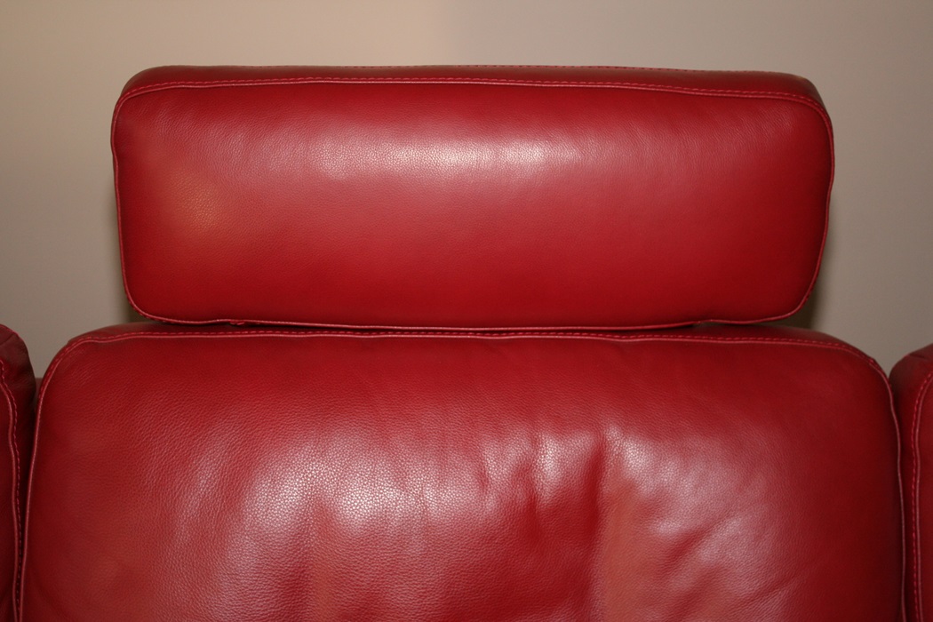 Red Leather Contemporary Sectional Sofa, Bova