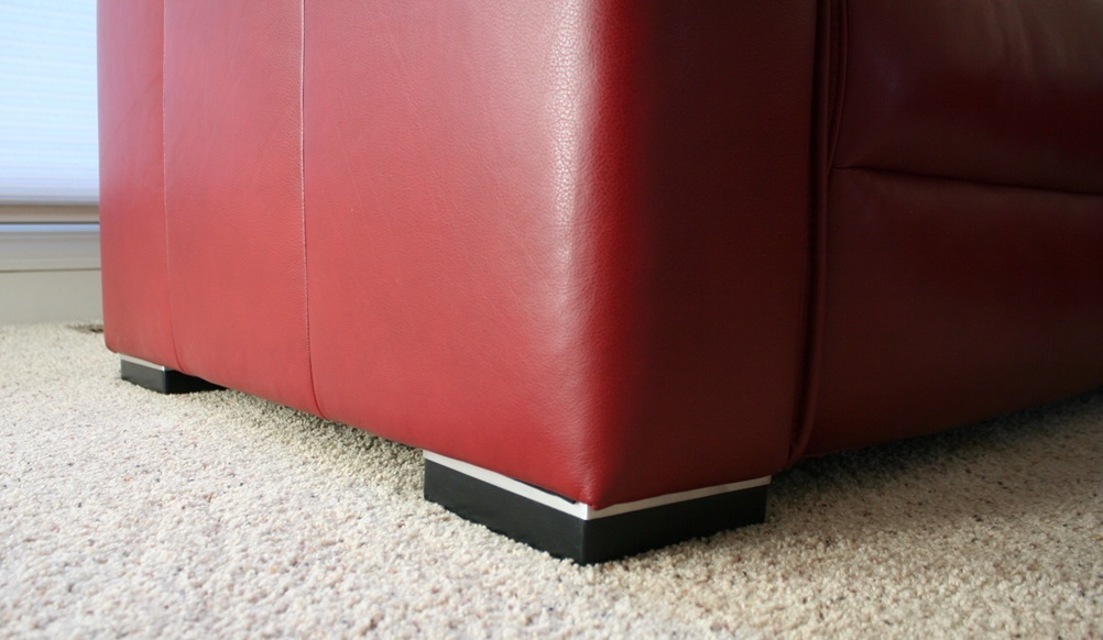 Red Leather Contemporary Sectional Sofa, Bova