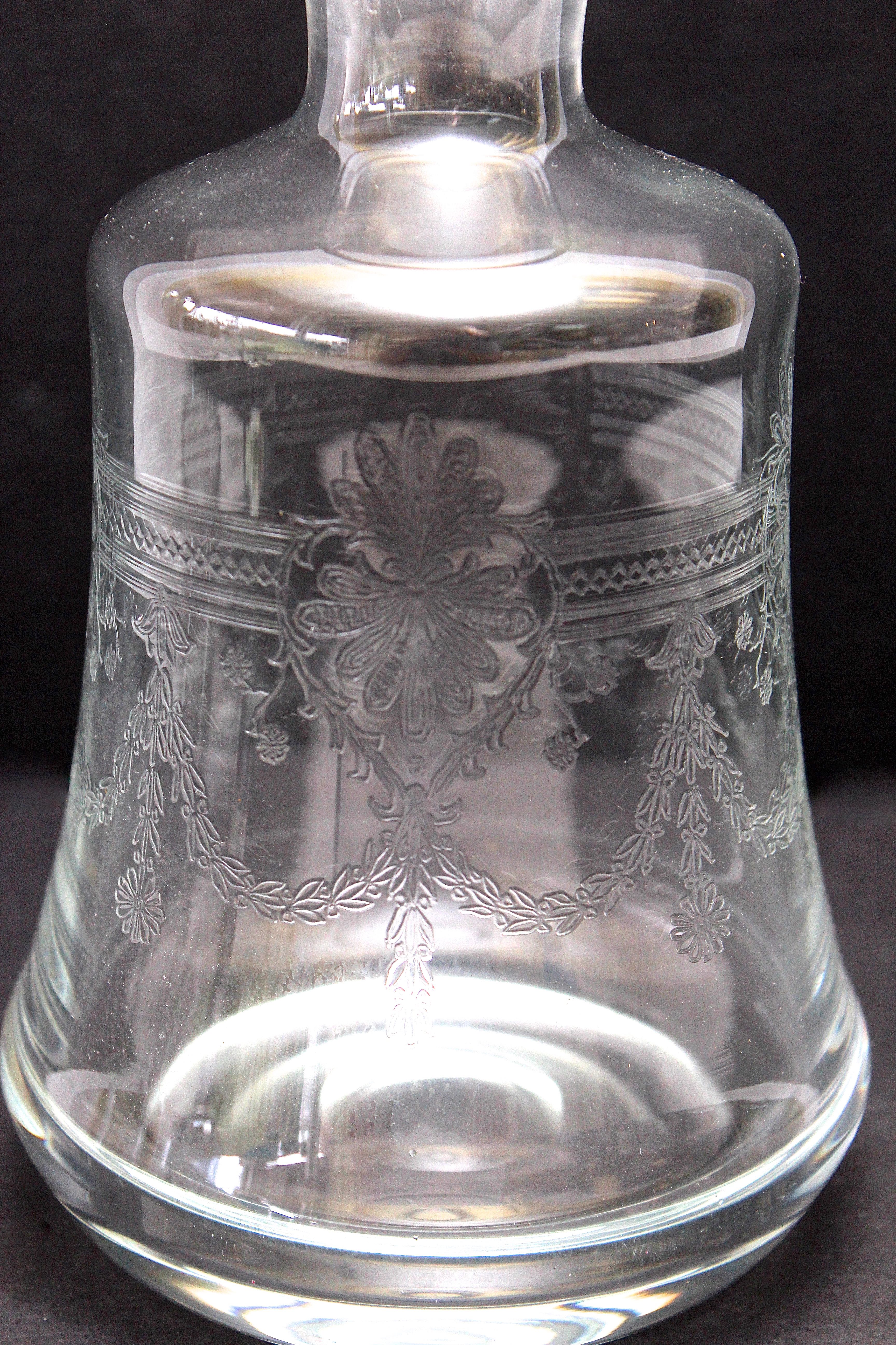 Three Val St. Lambert Crystal Decanters with Stoppers