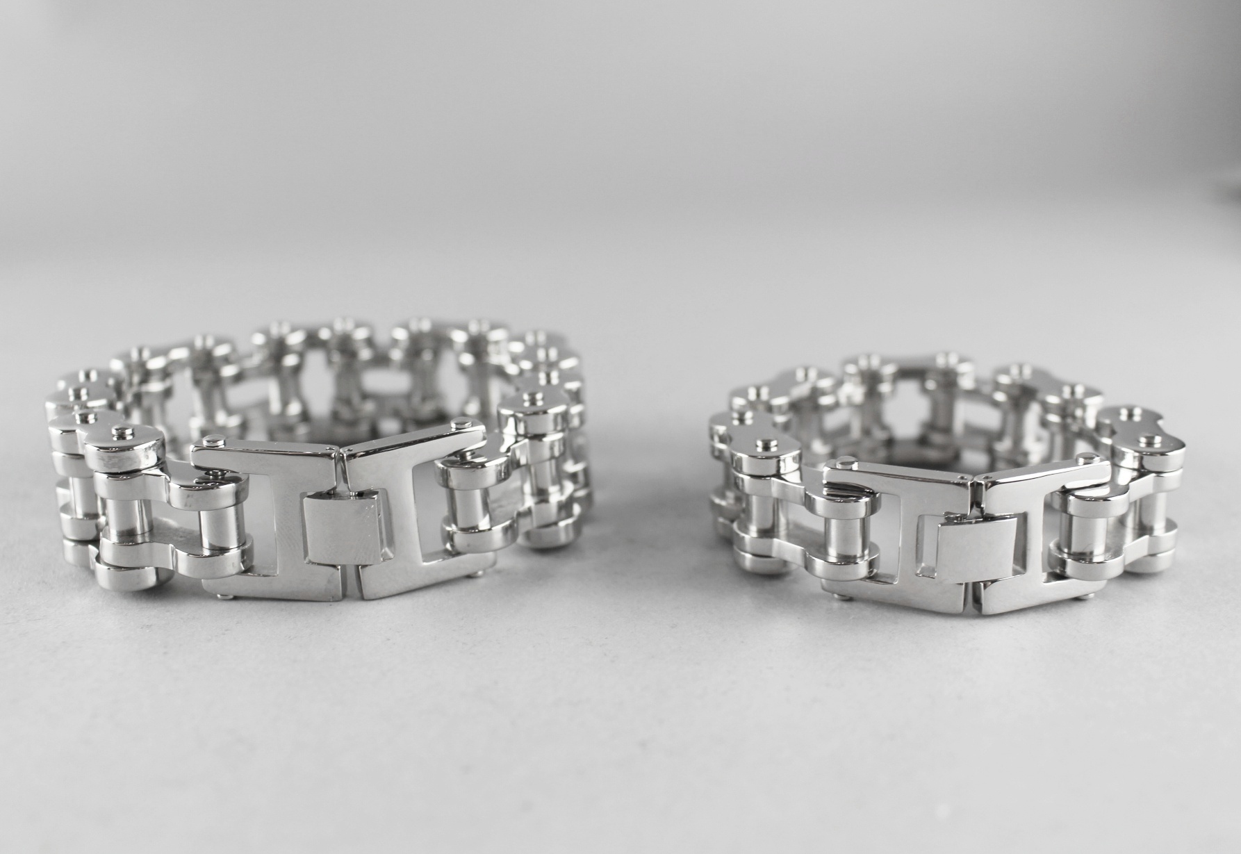 HIs and Hers Motorcycle Chain Bracelets