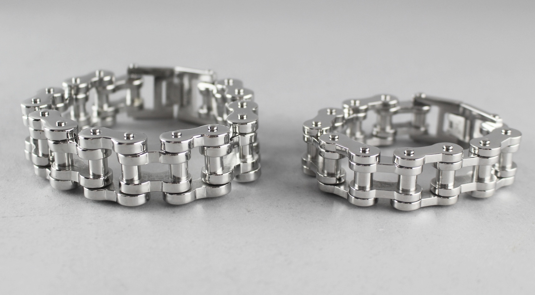 HIs and Hers Motorcycle Chain Bracelets