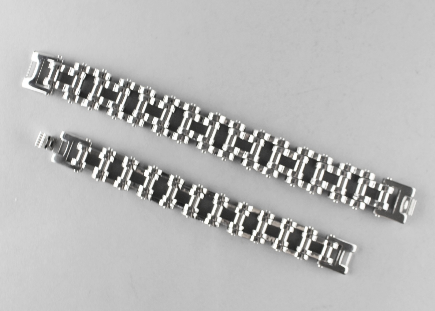 HIs and Hers Motorcycle Chain Bracelets