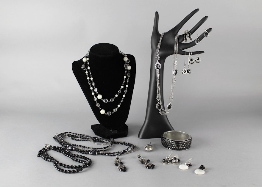 Black and White Costume Jewelry