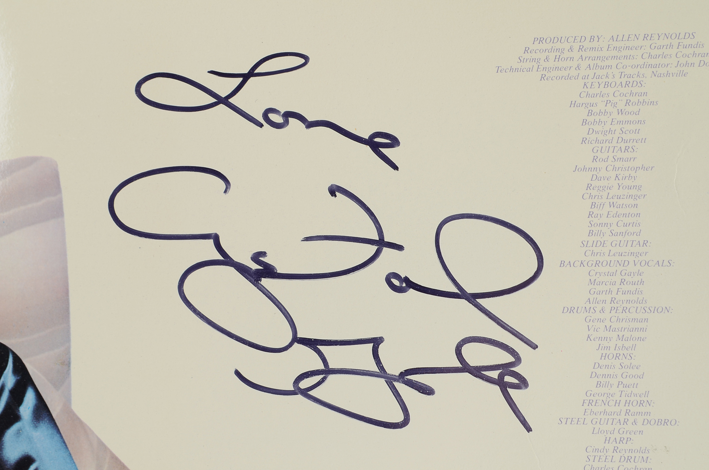 Autographed Crystal Gayle When I Dream Album Cover