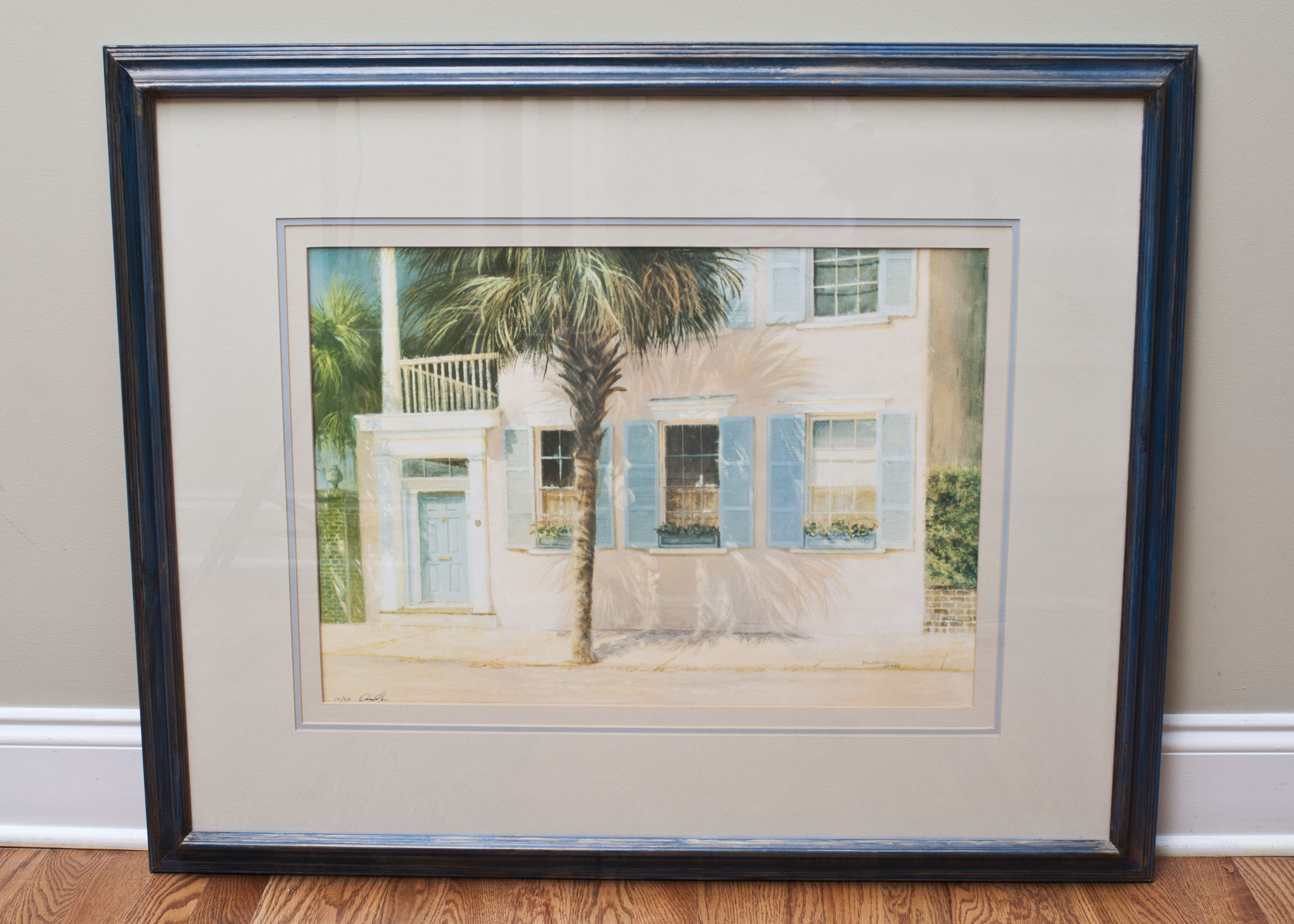"Palm Shadows" Giclee Signed by Artist Douglas Grier