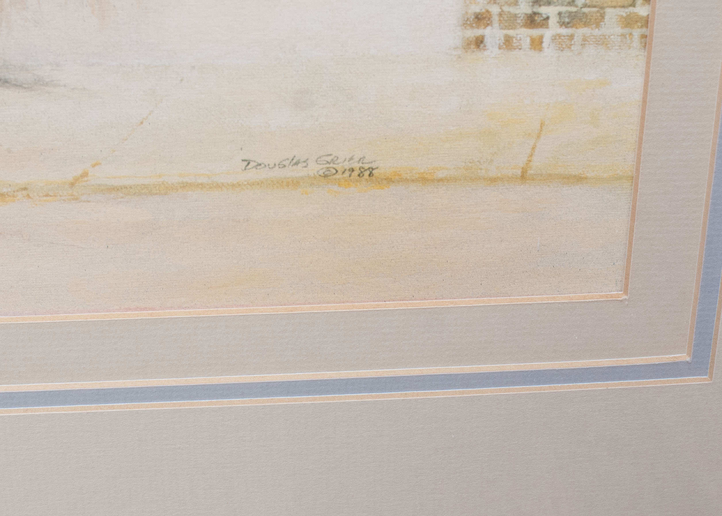 "Palm Shadows" Giclee Signed by Artist Douglas Grier