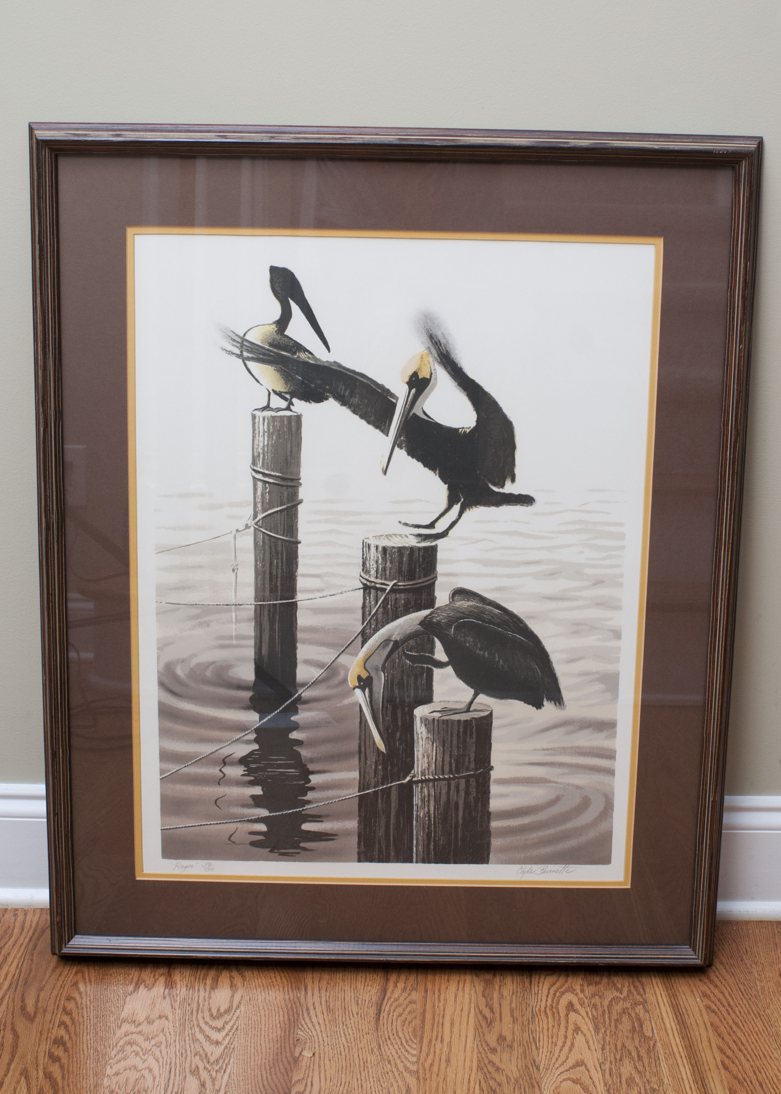 Giclee of Pelicans by Clyde Burnette
