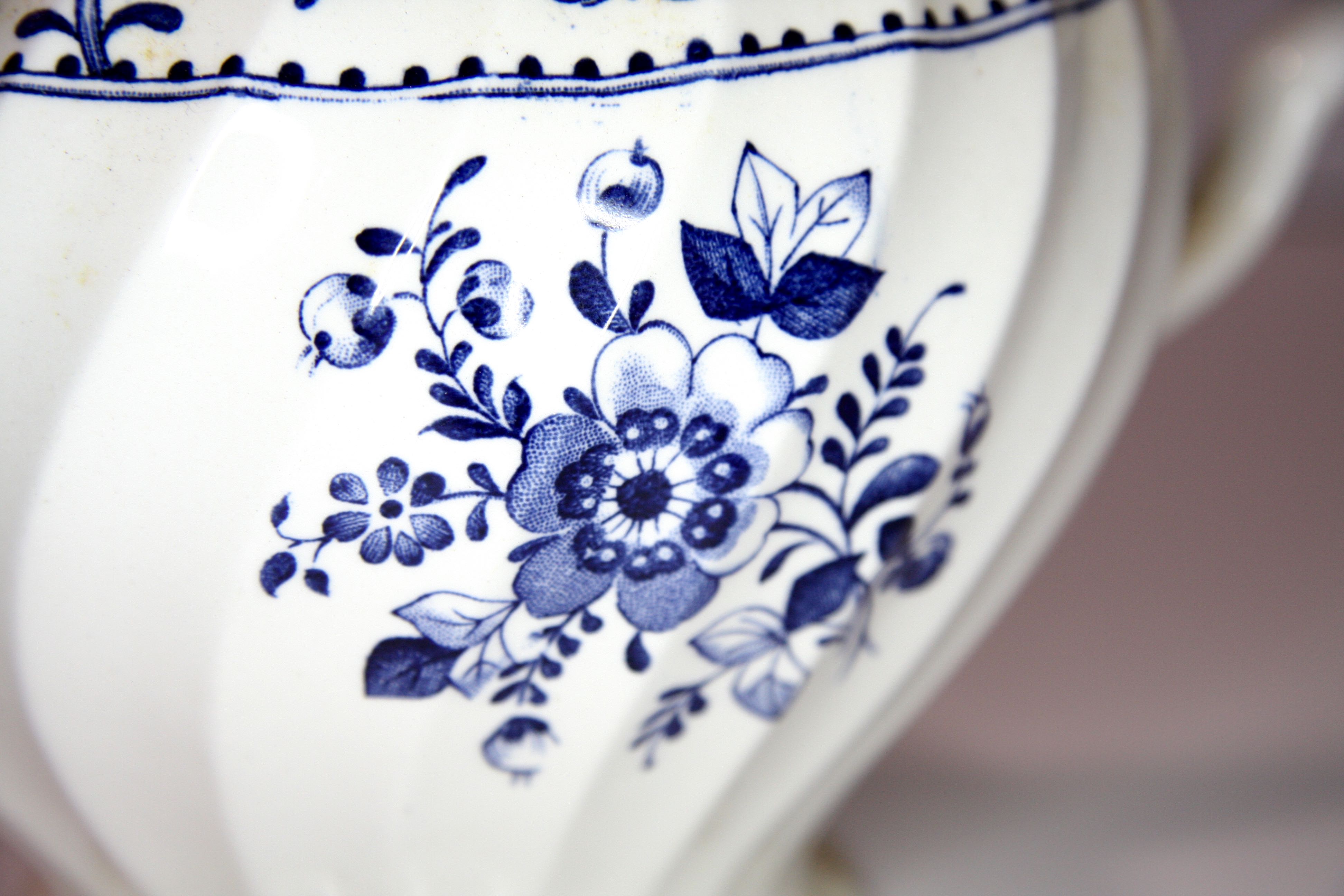 Indies Blue Johnson Brothers Ironstone Teapot and Brewer